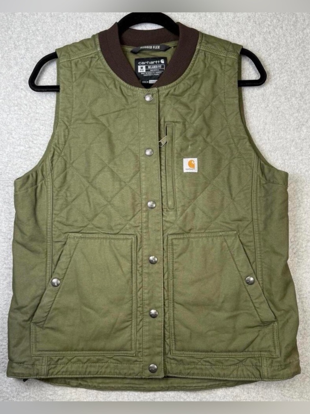 Carhartt Women’s Rugged Flex® Relaxed Fit Canvas Insulated Rib Collar Vest